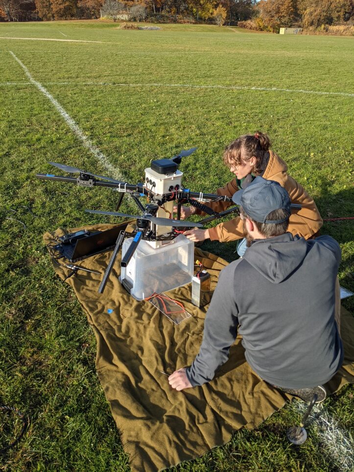Preparation of the drone for test flight